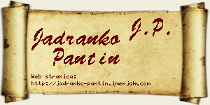 Jadranko Pantin vizit kartica